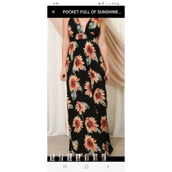 all the buzz | Dresses | Sunflower Maxi Dress Black | Poshmark